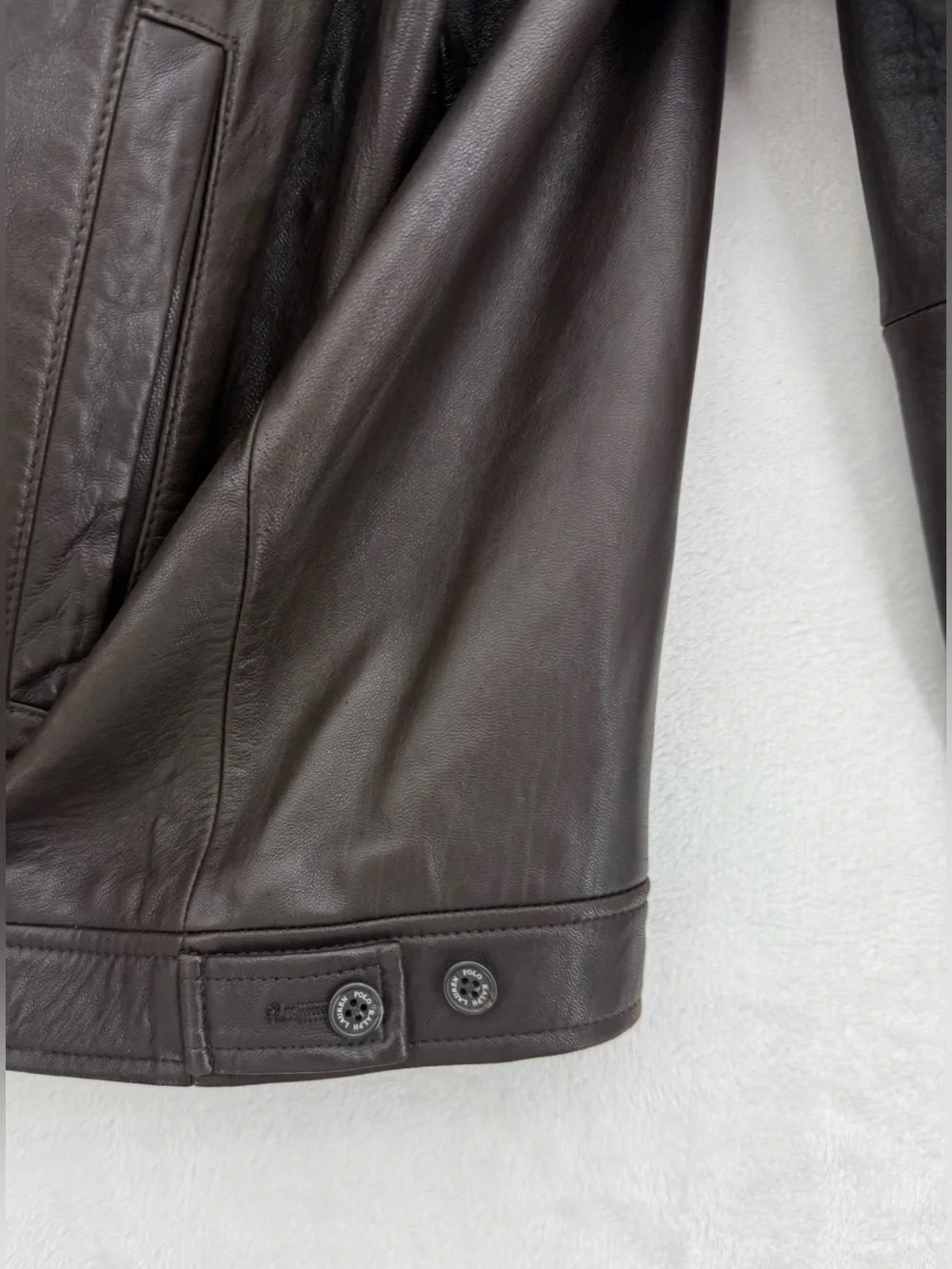 Vintage 90’s Polo Ralph Lauren (2XL) Dark Brown Soft 100% Leather Jacket
